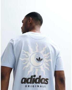adidas Originals T-shirt With Sun Back Print - White