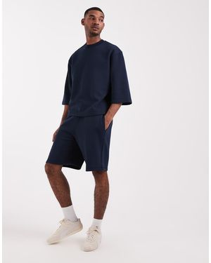 ASOS Co-ord Oversized Longer Length Jersey Shorts - Blue