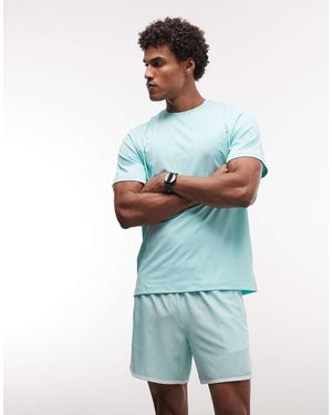 4505 Icon Camiseta De Entrenamiento De Malla De Secado Rápido En-Verde - Azul