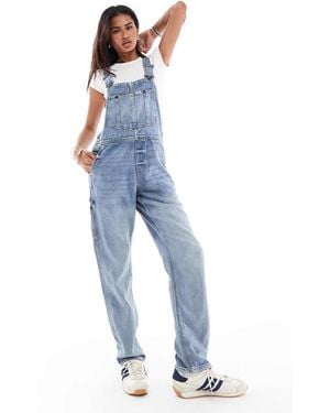 Lee Jeans Workwear Straight Fit Denim Dungarees - Blue