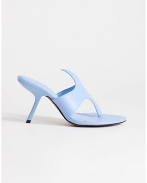 TOPSHOP Nora Angular High Heeled Mule Sandals - Blue