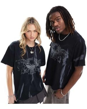 Reclaimed Vintage Oversized Tee With Moth Graphic - Black