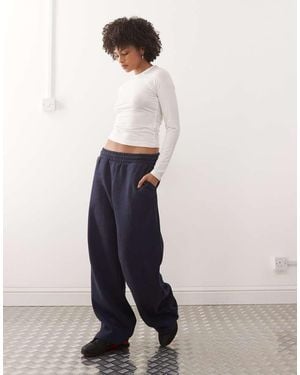 Weekday Heavyweight Jersey Wide Leg joggers - White