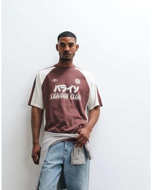 ASOS Oversized T-shirt With Japanese Football Graphic - Red