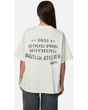 Good For Nothing Oversized Graphic Tee - White