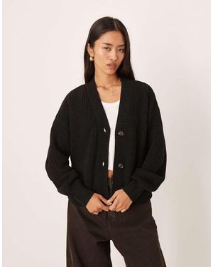 Vila Grofgebreid Vest - Zwart