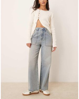 New Look Jeans A Fondo Ampio - Grigio