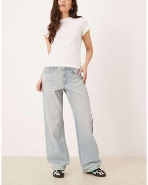 Vila Palma Low Waist Wide Leg Jeans - White