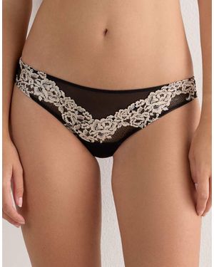 Intimissimi Pretty Flowers Brazilian Briefs - Black