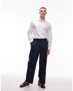 TOPMAN – hose aus leinenmix - Blau