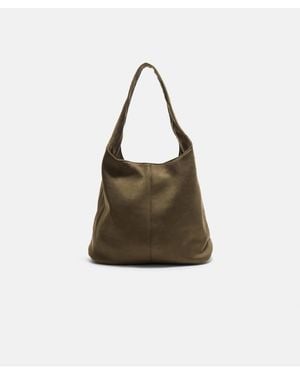 Stradivarius – schultertasche aus wildlederimitat - Grün