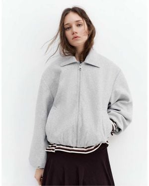 Pull&Bear Soft Balloon Jacket - Grey