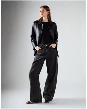 Glamorous High Waist Wide Leg Jeans - Black