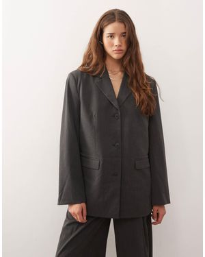 Weekday Co-Ord Oversized Blazer - Gray