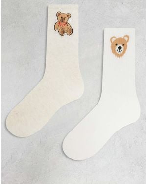 ONLY – 2er-pack socken - Weiß