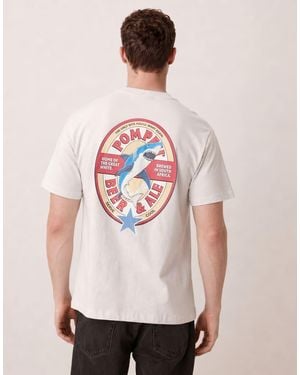 Pompeii UK Pompeii Graphic Short Sleeve Tee With Back Print - Natural