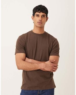 ASOS Essentials Regular Fit T-Shirt - Brown