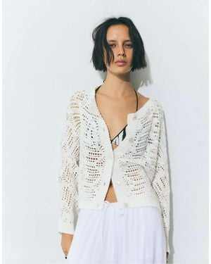 Pull&Bear Cardigan - Bianco