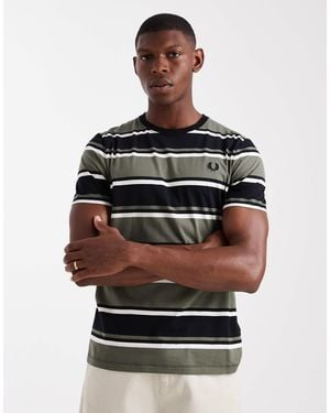 Fred Perry Striped T-shirt - Gray