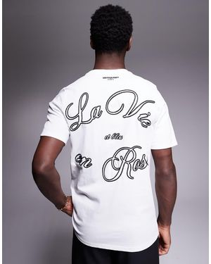 Sixth June T-Shirt Bianca Con Scritta - Grigio