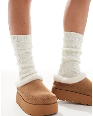 Lindex – lange zopfstrick-socken - Weiß