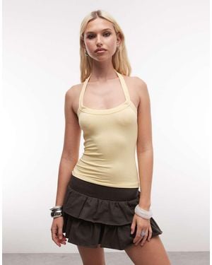 Collusion Halter Neck Top - Natural
