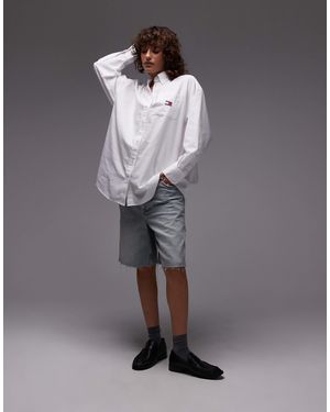 Tommy Hilfiger Badge Logo Oxford Shirt - Grey