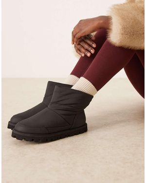 ASOS Audrey Nylon Snow Boots - Black