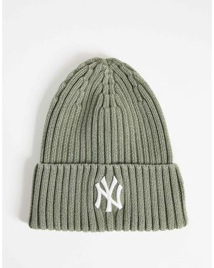 KTZ Ny yankees bonnet côtelé en maille délavé kaki - Vert