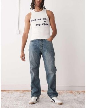 Weekday Space Relaxed Fit Straight Leg Jeans - Blue