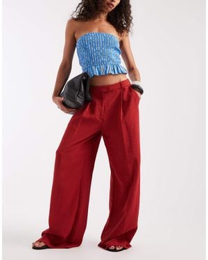 ASOS Low Rise Mensy Pants - Red
