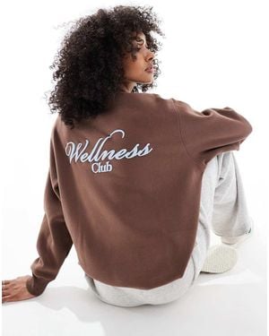 Cotton On Plush Graphic Crew - Brown