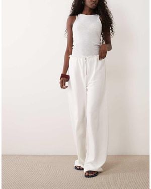 ASOS Broek Met Wijde Pijpen En Rits - Naturel