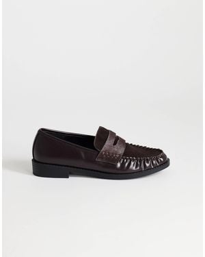 TOPSHOP Dominic loafer mit raffungen - Weiß
