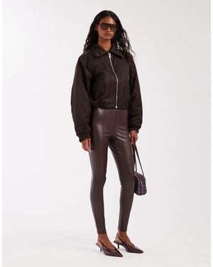 New Look – leggings aus kunstleder - Braun