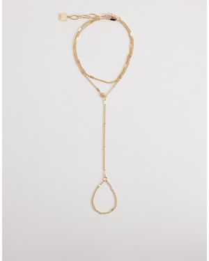 ASOS Fine Hand Chain - White
