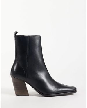 ASOS Heeled Chelsea Boots With Natural Sole - Black