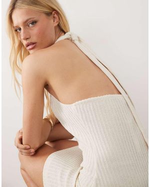 ASOS Halter Neck Mini Dress - Brown