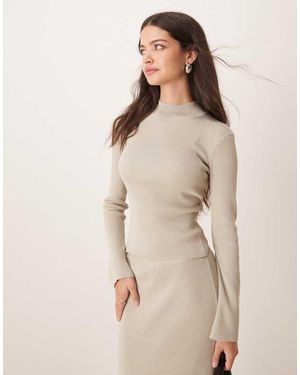 Pretty Lavish Knit Top Co-ord - Natural