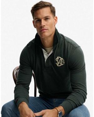 Superdry Vintage Athletic Rugby Shirt - Black