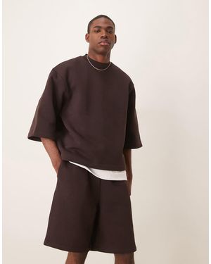 ASOS Oversized Longer Length Short - Brown