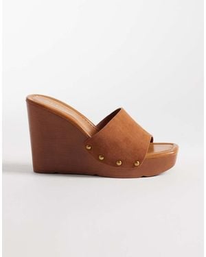 ALDO Grounded Crotchet Wedge Heeled Sandals - Brown