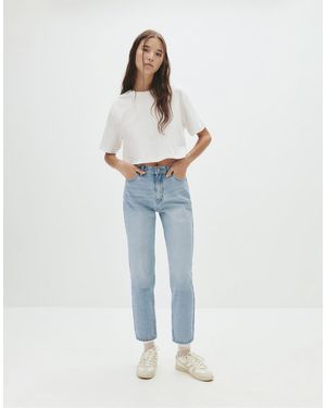 Pull&Bear High-waist Mom Fit Jeans - Blue