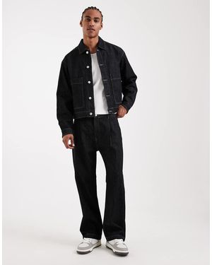 Jack & Jones Co-ord Ted Relaxed Straight Raw Wash Jeans - Black