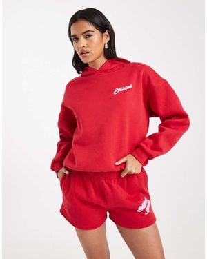 Edikted So Sporty Sweat Shorts - Red