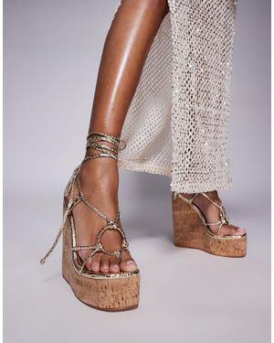 SIMMI Simmi london wide fit – jadey – riemchen-sandaletten - Mettallic
