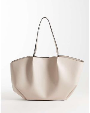 ASOS Pinched Seam Tote Bag - Natural