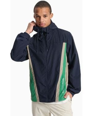 Quiksilver Clicker Hooded Windbreaker Jacket - Blue