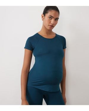 4505 Maternity Icon Active Sneldrogend Slim-Fit T-Shirt - Blauw