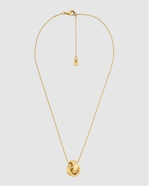 Michael Kors Logo Boyfriend Pendant Necklace - White